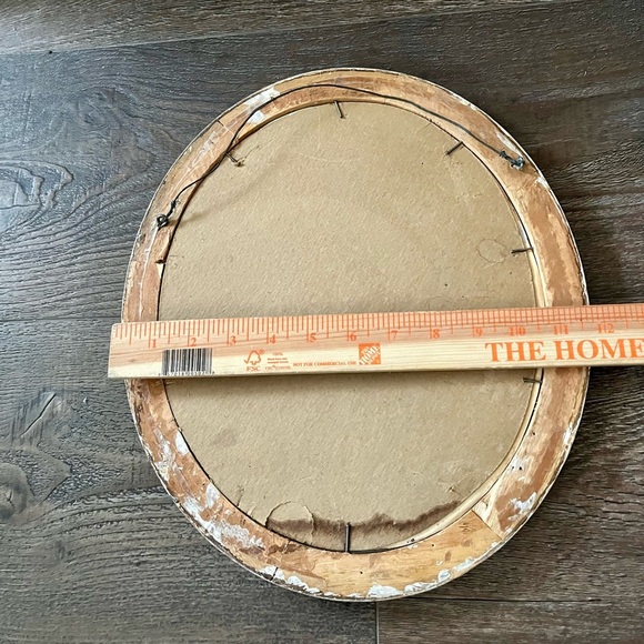 Oval Framed Artwork with Child and Cradle - Picture 8 of 10